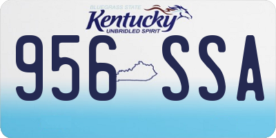 KY license plate 956SSA