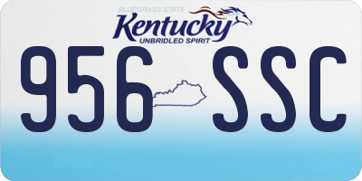 KY license plate 956SSC