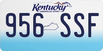 KY license plate 956SSF