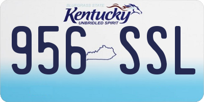 KY license plate 956SSL