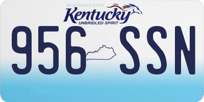 KY license plate 956SSN