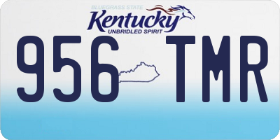 KY license plate 956TMR