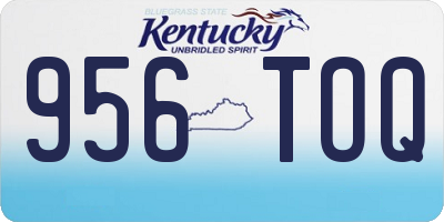 KY license plate 956TOQ