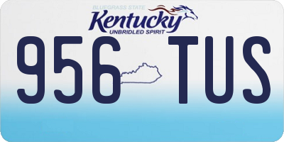 KY license plate 956TUS