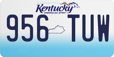 KY license plate 956TUW