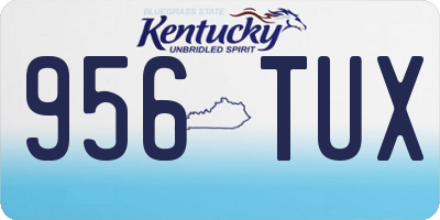 KY license plate 956TUX