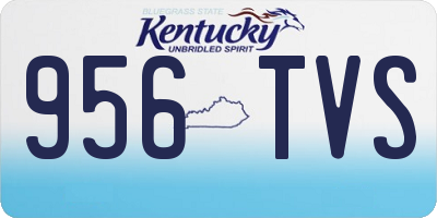 KY license plate 956TVS