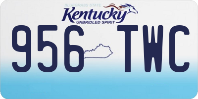 KY license plate 956TWC
