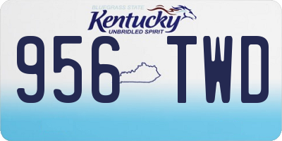 KY license plate 956TWD