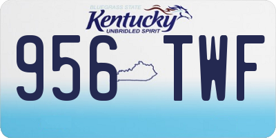 KY license plate 956TWF