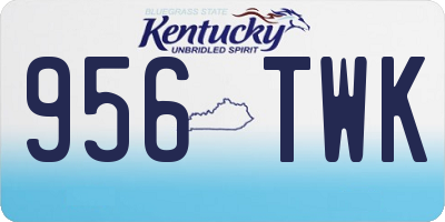 KY license plate 956TWK