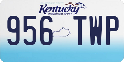 KY license plate 956TWP
