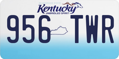 KY license plate 956TWR