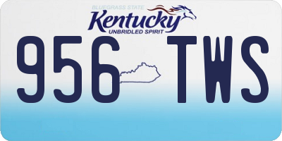 KY license plate 956TWS
