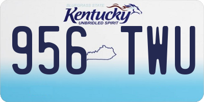 KY license plate 956TWU
