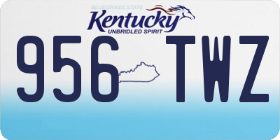 KY license plate 956TWZ