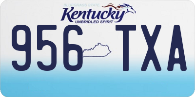 KY license plate 956TXA