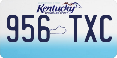 KY license plate 956TXC