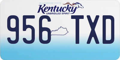 KY license plate 956TXD