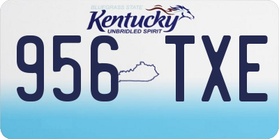 KY license plate 956TXE