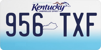 KY license plate 956TXF