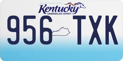 KY license plate 956TXK