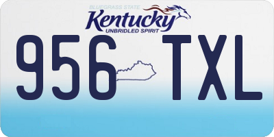 KY license plate 956TXL