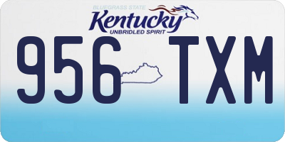 KY license plate 956TXM