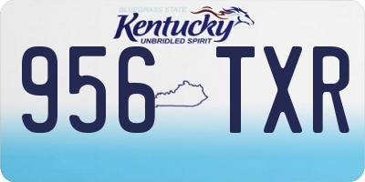 KY license plate 956TXR