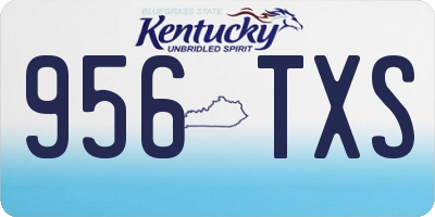 KY license plate 956TXS