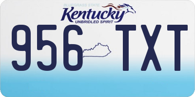 KY license plate 956TXT