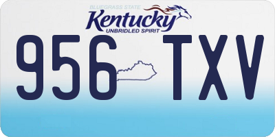 KY license plate 956TXV