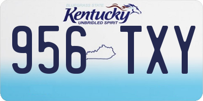 KY license plate 956TXY