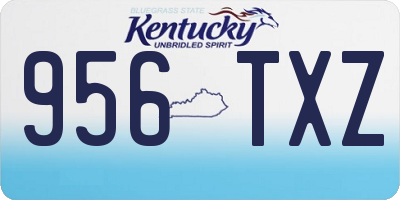 KY license plate 956TXZ