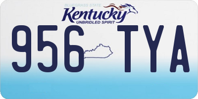 KY license plate 956TYA