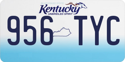 KY license plate 956TYC