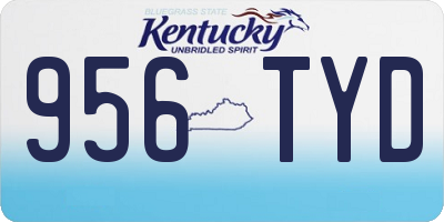 KY license plate 956TYD