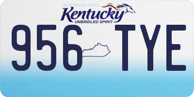 KY license plate 956TYE