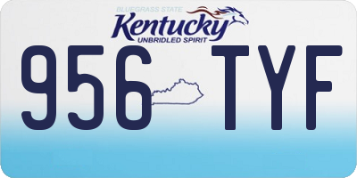 KY license plate 956TYF