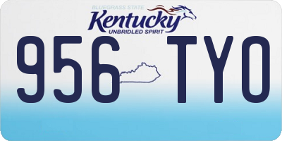 KY license plate 956TYO