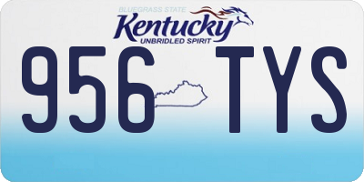 KY license plate 956TYS