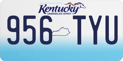 KY license plate 956TYU