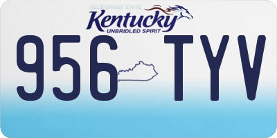 KY license plate 956TYV