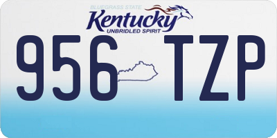 KY license plate 956TZP