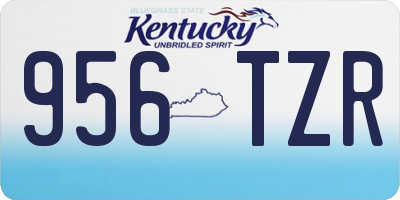 KY license plate 956TZR