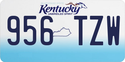 KY license plate 956TZW
