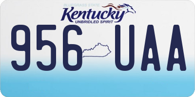KY license plate 956UAA