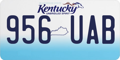 KY license plate 956UAB