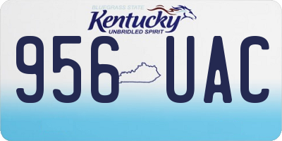 KY license plate 956UAC