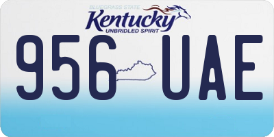 KY license plate 956UAE